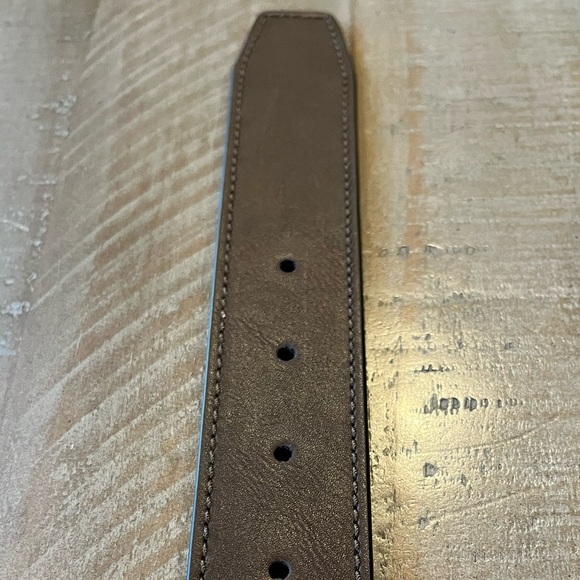 Fry and Co. Men's Brown Belt with Brass Buckle, Sz L (38-40) - Picture 5 of 7